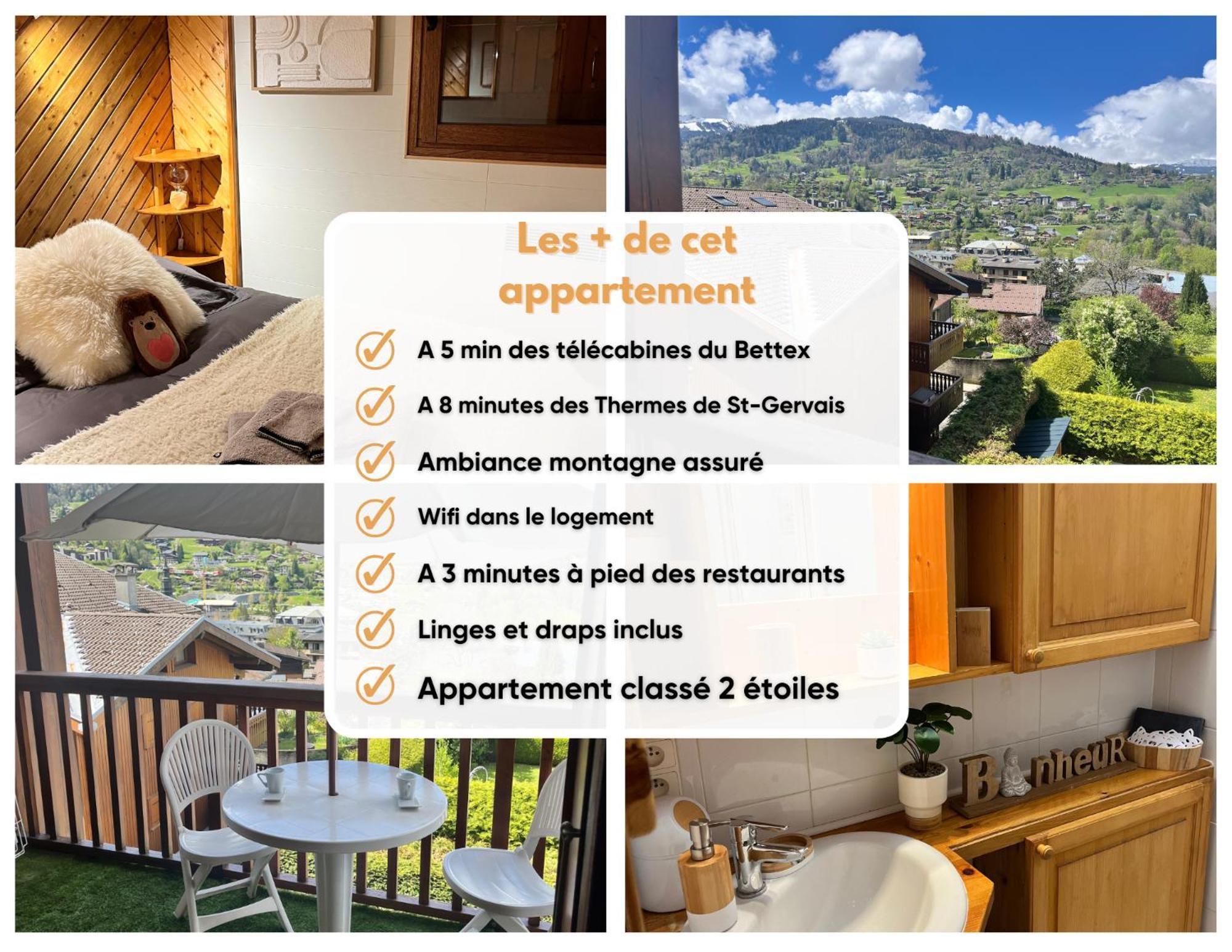 Ski Ou Thermes? Un Appt Cabine Avec Vue Magnifique Saint-Gervais-les-Bains Exteriör bild